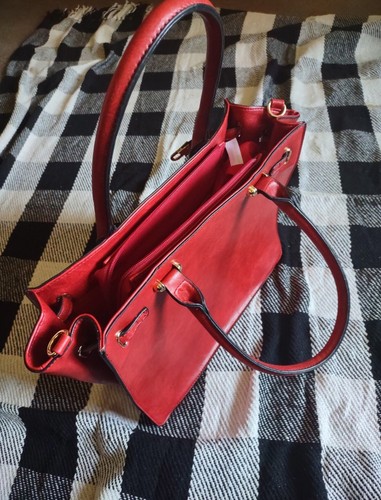 Handbags red with inside - handbags,